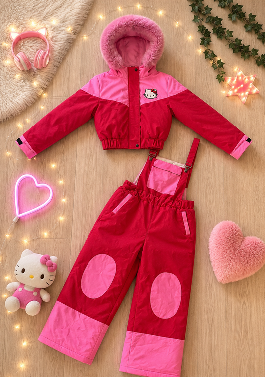 Hello Kitty Pink & Red Ski Suit Set