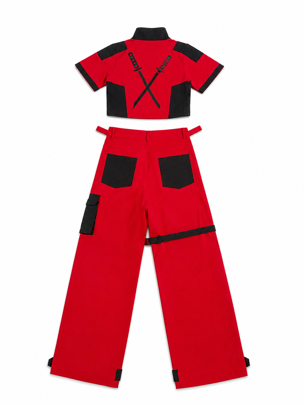 Red Mercenary-Inspired Cargo Set