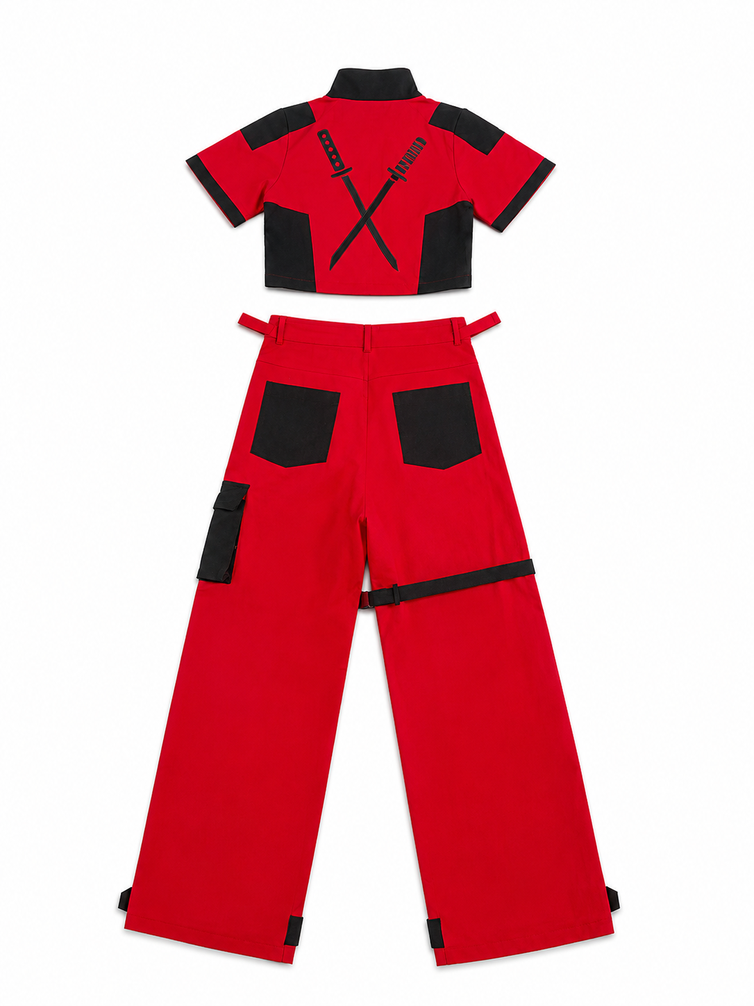 Red Mercenary-Inspired Cargo Set
